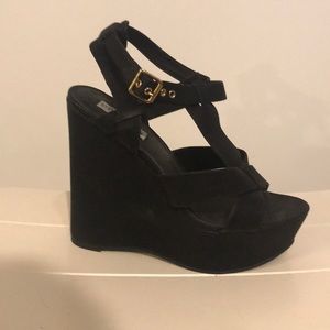 Steve Madden Rodney, Black Wedges Size 10